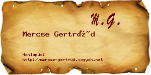 Mercse Gertrúd névjegykártya
